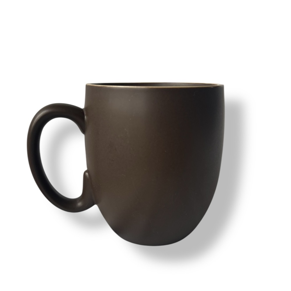 Vera Wang Wedgwood Naturals Matte Chocolate Brown Mug